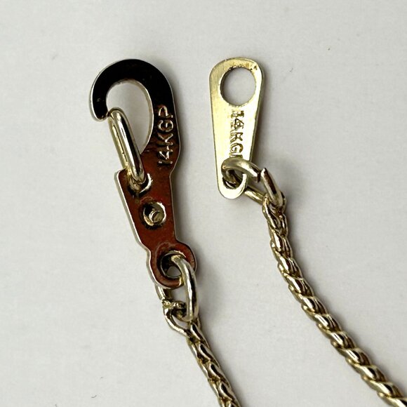 Vintage 60 inch Faceted Crystal Bead Rope Necklace 14K GP Clasp Long Layering - Picture 3 of 12